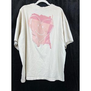 Adidas Love Knows No Boundaries Womens Short Sleeve Tee Heart Design Sz XL